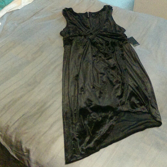 NWT Eloquii Velvet Asymmetric Hem Dress Size 18 - Picture 2 of 3
